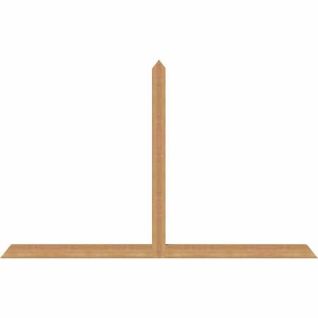 Ekena Millwork Portland Timber Gable Bracket, Western Red Cedar, 84"W x 53"H x 3 1/2"D x 3 1/2"F, 15/12 Pitch GBW084X53X0404POR00SWR